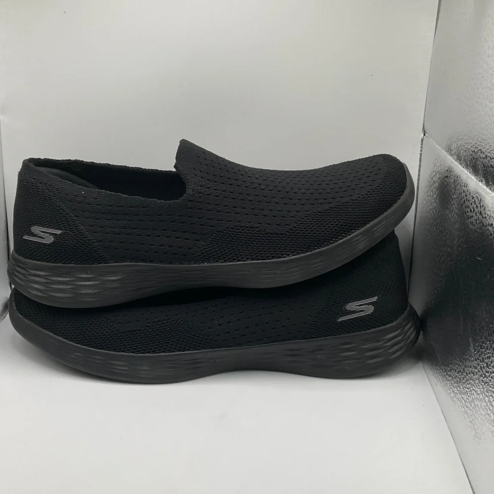 Skechers Black Knit Comfort Shoes